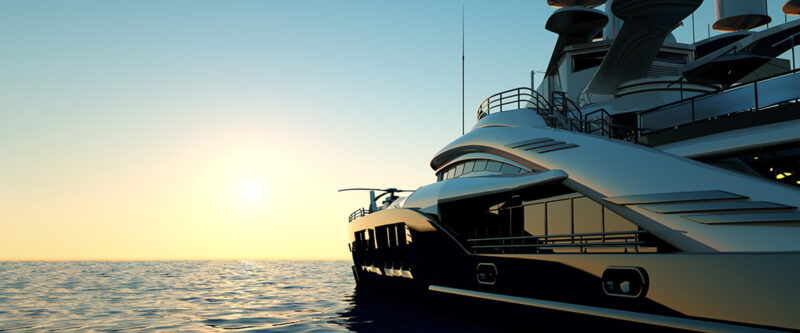 Yacht & Pleasure Craft Insurance - image of a super yacht at sea
